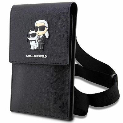 Karl Lagerfeld Handtasche KLWBSAKCPMK schwarz/schwarz Saffiano Karl & Choupette