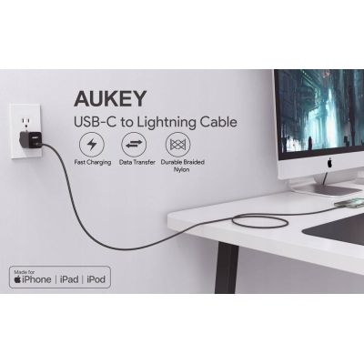 5. AUKEY CB-CL03 Nylon USB-C-Lightning-Kabel 2 m PD
