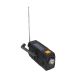 13. Extralink Solar-Notfallradio mit Kurbeldynamo-Powerbank (4000 mAh) und SOS-Taschenlampe SR-4000, tragbar, analog, Schwarz/Orange