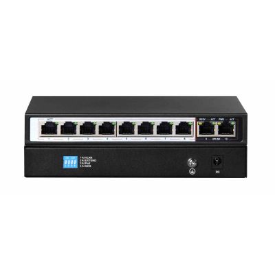 2. Extralink Switch PoE CERES 8x 100 Mbit/s PoE/PoE+, 2x RJ45 Uplink 100 Mbit/s, 96 W