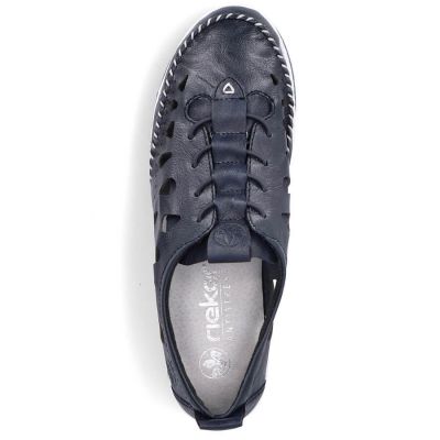 42. Rieker W RKR652 marineblaue durchbrochene Lederschuhe