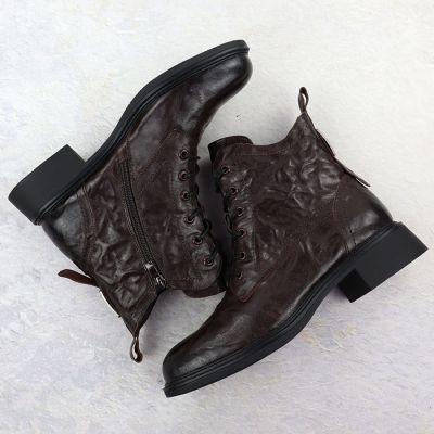 4. Damen-Arbeitsstiefel aus Leder, gefüttert, braun, Vinceza 86412