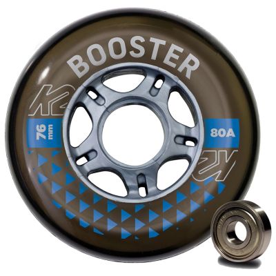 K2 BOOSTER 76MM 80A 8-RAD-PACK MIT ILQ 5 Einheitsgrößenrädern