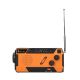 5. Extralink Solar-Notfallradio mit Kurbeldynamo-Powerbank (4000 mAh) und SOS-Taschenlampe SR-4000, tragbar, analog, Schwarz/Orange