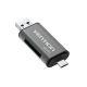 2. Vention SD/microSD-Kartenleser mit USB 3.0 USB-C microSD-Anschlüssen, Grau