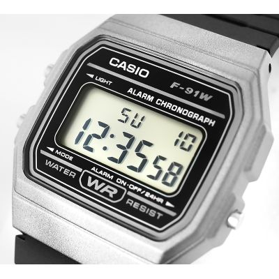 4. Herrenarmbanduhr CASIO F-91WM-1B + BOX