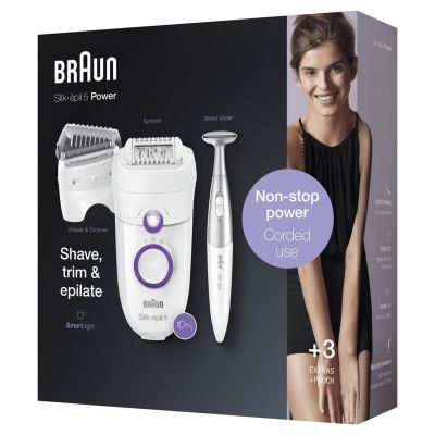 3. Braun Silk-épil 5 825 Power 28 Pinzetten Weiß, Lila