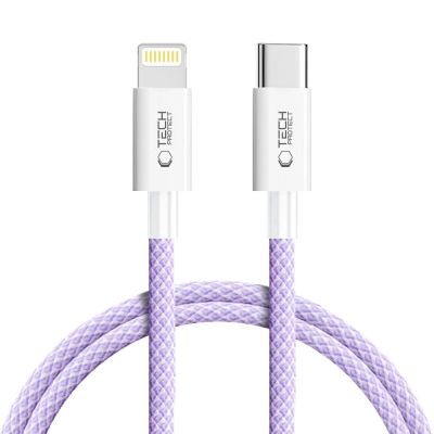 Tech-Protect Ultraboost Lite Lightning Kabel PD60W/3A 1m - Lila