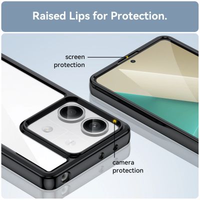 6. Outer Space Case mit Gelrahmen für Xiaomi Redmi Note 13 5G – Schwarz