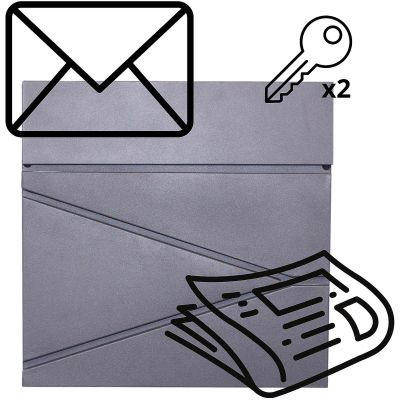 5. Briefkasten 37 x 37 x 10,5 cm 1067551 SASKA GARDEN