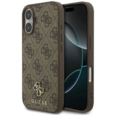 Guess 4G Small Classic Logo MagSafe Hülle für iPhone 17 - Braun