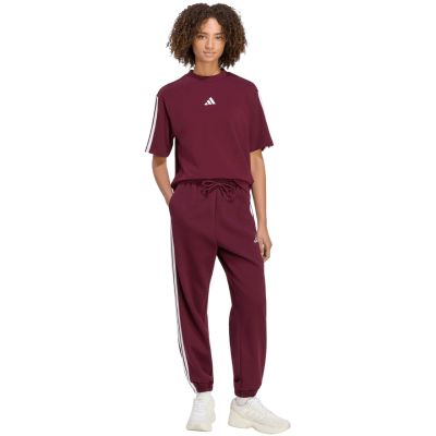 6. Damen-T-Shirt adidas Essentials 3-Stripes Boyfriend in Bordeaux KF6287