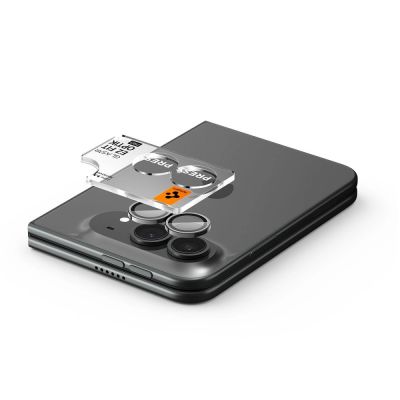 5. Spigen Optik Pro GLAS.TR EZ FIT 2er-Pack Displayschutzfolie aus gehärtetem Glas für iPhone Duo – Weiß
