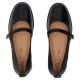 4. Schwarze Damen-Ballerinas aus Leder mit Gürtel, Filippo DP7742