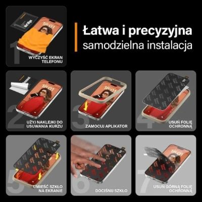 14. PanzerGlass Ultra-Wide Fit gehärtetes Glas mit Positionierer für iPhone 15 Pro