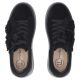 5. Damen-Sneaker aus Leder mit Plateausohle und Blumenmuster, Wildleder, schwarz, Filippo DP8113