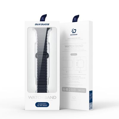 9. Dux Ducis Armband (Armor-Version) Apple Watch Ultra, SE, 9, 8, 7, 6, 5, 4, 3, 2, 1 (49, 45, 44, 42 mm) Silikon-Magnetband-Armband Blau