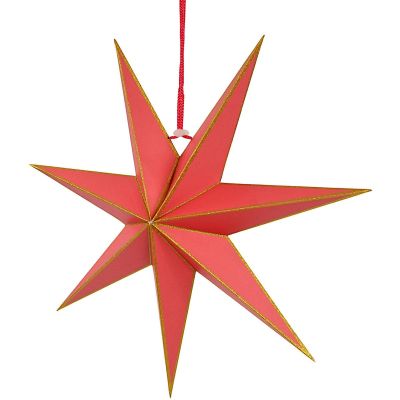 3. PAPIERSTERN-DEKORATION 45 CM, 7-ZACKIG, ROT, SASKA GIFT & DECOR