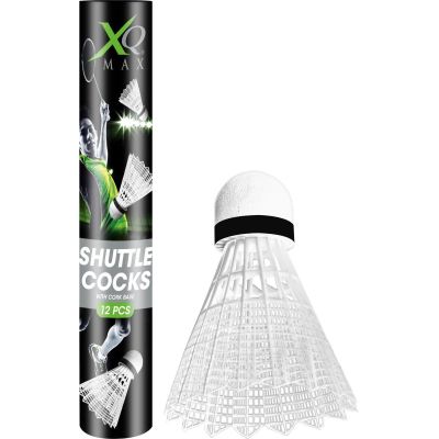 4. Federbälle für Badminton, Nylon, xqmax, 12 Stück, Tube