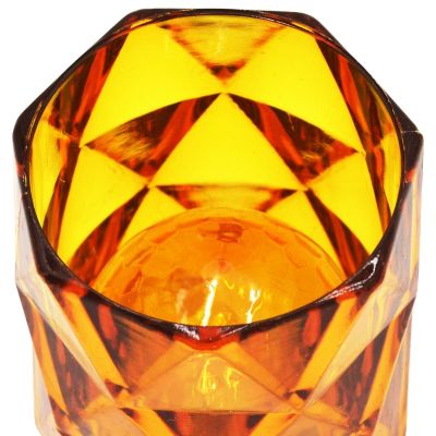 10. Mini-Dekorationslampe, 6 cm, bernsteinfarben, warmweiß, 1 LED