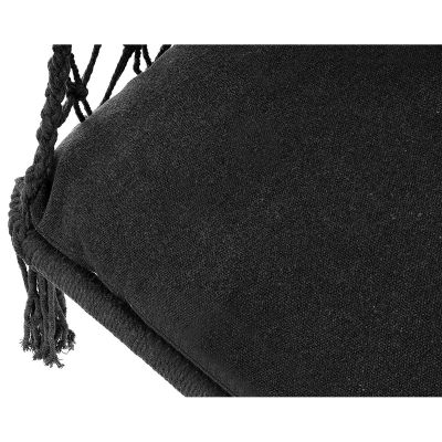 4. Durchbrochene Hängematte, Hängesessel „Storchennest“, 60 x 60 x 115 cm, mit Kissen, Dunkelgrau