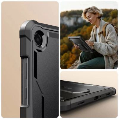 5. Tech-Protect Kevlar Pro Hülle für Samsung Galaxy Tab A9+ / A11+ - Schwarz