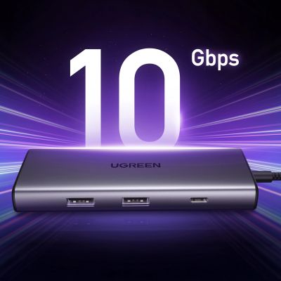 4. Ugreen USB-C 7-in-1 HDMI-Hub mit USB-C, USB-A, SD/TF-Kartenleser – Grau