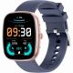 4. GRAVITY GT18-3 Damen-Smartwatch, pinkes Silikonarmband + marineblaues Armband