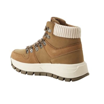 4. Lee Cooper Damen-Winterstiefeletten, sportlich, braun, gefüttert
