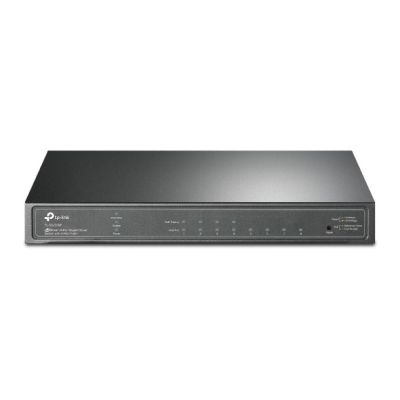 TP-Link JetStream TL-SG2008P Managed Network Switch L2/L2+ Gigabit Ethernet (10/100/1000) mit PoE-Unterstützung, Schwarz