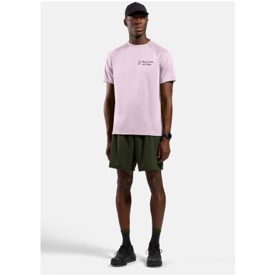 3. Herren-Kurzarmshirt ODLO T-Shirt Crew Neck S/S ESSENTIAL PRINT, rosa