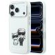 Karl Lagerfeld Smooth Karl & Choupette Bodies Sketch MagSafe Hülle für iPhone 18 Pro Max / 17 Pro Max Beige