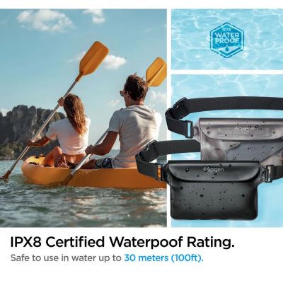 4. Spigen Aqua Shield A620 wasserdichte Hüfttasche IPX8 - Schwarz