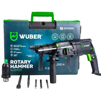 14. Bohrhammer mit 4-J-Schlagenergie, 2500 W, W28920 WUBER