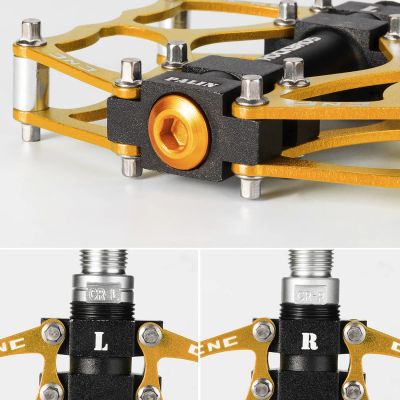 5. Rockbros JT201012LG 2010-12L Aluminium-Plattformpedale für Fahrräder – Gold