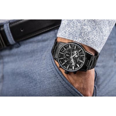 4. Giewont Herrenuhr Chronograph Saphir Schwarz GW4580-B1