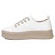 4. Leder-Plateau-Sneaker, weiß, Filippo DP6122
