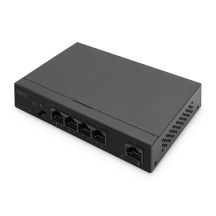 Digitus Gigabit Ethernet PoE-Switch, 4 PoE-Ports + 1 Uplink-Port, verfügbare PoE-Leistung: 60 W