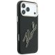 4. Karl Lagerfeld Schutzhülle mit großem, glattem Harz-Logo für iPhone 18 Pro Max / 17 Pro Max – Schwarz