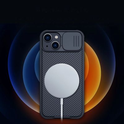 9. Nillkin CamShield Pro Magnetische Hülle iPhone 14 Plus Cover Kameraschutz Schwarz (mit MagSafe)