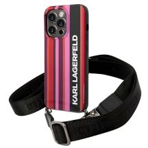 Karl Lagerfeld KLHCP14XSTSTP iPhone 14 Pro Max 6,7 "Hardcase Pink / Pink Color Stripes Strap