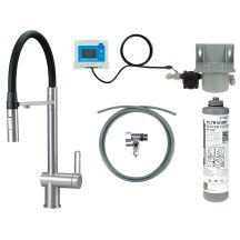 Küchenarmatur mit Wasserfilterset und flexiblem Auslauf