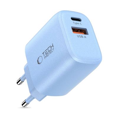 2. Tech-Protect NCA30 PD 30W QC3.0 USB-A / USB-C Wandladegerät - Blau