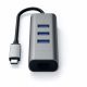 3. Satechi Aluminium-Hub 2in1 - Aluminium-Hub für Laptops und Desktop-PCs USB-C (3x USB-A, Ethernet) (Space Grau)