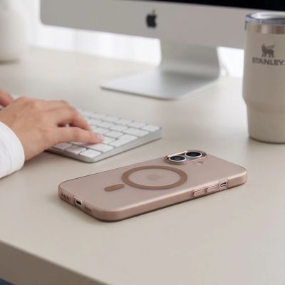 5. Tech-Protect MagZero MagSafe Hülle für iPhone 17 – beige-braun matt