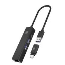 ICY BOX IB-HUB1439-LAN Kabelgebundener USB 3.2 Gen 1 (3.1 Gen 1) Typ-A Schwarz