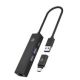 ICY BOX IB-HUB1439-LAN Kabelgebundener USB 3.2 Gen 1 (3.1 Gen 1) Typ-A Schwarz