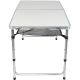 20. Klappbarer Campingtisch 120x60x70/62/55cm, 4 Stühle und Ablage