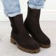 12. Damen-Lederstiefeletten als Chelsea Boots in Schokoladenbraun Sergio Leone TR25733-S