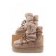 10. D.Franklin Damen Winter Schneestiefel, modisches Fellfutter, braun hoch